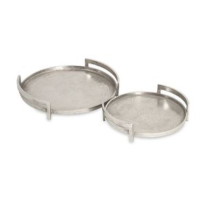Plateau de service rectangulaire en aluminium laiton antique avec poignées, prix de gros, décoratif pour table à manger et décoration de cuisine - Product Image 5