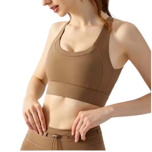 Soutien-gorge de sport sans coutures à bretelles, confortable, extensible, respirant, à maintien élevé, idéal pour le fitness et la gym - Product Image 2