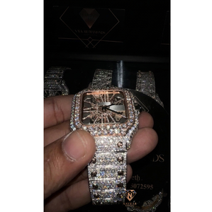 Reloj de Lujo con Diamantes de Moissanita al por Mayor con Cierre Seguro, Joyería de Moda, Regalo para Él, Disponible para la Venta - Product Image 1