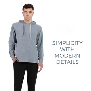 High Quality Logo Thicker Double Layer Blank Polyester/Cotton Waterproof Breathable Fleece Oversized Pullover Hoodie for <b>Men</b> - Product Image 5