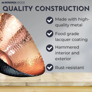 Tazón de Comida de Cobre con Forma Personalizada, Tamaño Grande, Hecho a Mano, Vajilla de Alta Calidad, Perfecto para Servir Bocadillos en Bodas - Product Image 6