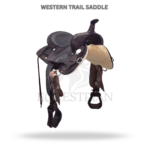 Western Trail Saddle Horse Riding Saddle Equestrian <b>Equipment</b> - Product Image 2