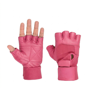 Gants de fitness demi-doigts en polyester antidérapants pour l'entraînement en salle de sport, unisexe, blancs, avec design à tirette, pour la musculation - Product Image 4