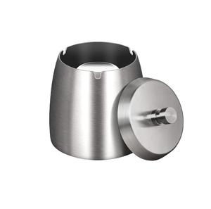 Copper <b>Small</b> Retro Odorless Ashtray with Lid for Cigarettes Outdoor Metal Decorative Ashtray for Patio Outside Home Indoor <b>Table</b> - Product Image 3