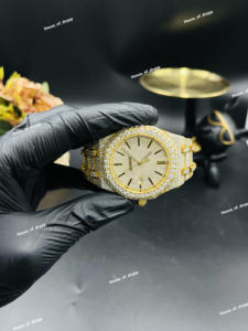 Reloj de Diamantes Cultivados en Laboratorio para Hombre, Acero Inoxidable, Estilo Hip Hop de Lujo, Completamente Adornado con Diamantes, para Uso Diario - Product Image 3