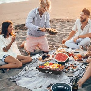 Portable Small BBQ Grill for Outdoor Camping Tabletop Charcoal Smoker for Backyard Picnics and Beach Adventures - Product Image 4