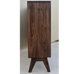 Bibliothèque en bois massif de style moderne Pierre Jeanneret avec portes coulissantes en verre, 6 étagères, pour bureau de direction et usage domestique (vente en gros) - Product Image 4