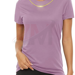 Camiseta de Algodón Grueso para Mujer, con Logotipo Personalizado, Estilo de Marca de Calidad, Informal de Verano, Talla XL, Suministro al por Mayor, Transpirable y Personalizable - Product Image 3