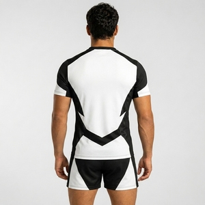 Custom Rugby Uniform Shorts Set Sublimated Team Uniform Breathable Quick Dry Polyester Sportswear Unisex with OEM Service - Product Image 2