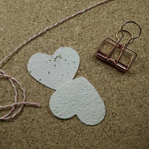 Cartes en papier écologiques faites à la main de qualité supérieure, cartes de remerciement en forme de cœur pour les anniversaires, Noël, la Saint-Valentin, cadeaux d'entreprise - Product Image 4