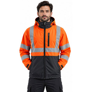 Workwear Bomber <b>Jacket</b> Safety Clothe Working High Visibility Winter Work <b>Jacket</b> <b>Men</b> <b>Reflective</b> Waterproof Hi Vis <b>Jackets</b> for <b>Men</b> - Product Image 3