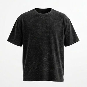 เสื้อยืดคอกลมแขนสั้นสีดำสำหรับผู้ชาย AR.NIS MUFEX INDUSTRY ทรงหลวมสบายๆ ผ้าฝ้าย 100% น้ำหนักผ้า 180 กรัม - Product Image 2