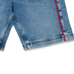 Short en jean premium pour garçons, en coton extensible, doux, confortable, durable, bleu délavé classique, élégant, décontracté, pour l'été, tendance - Product Image 4