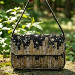 Bolso de Hombro Artesanal con Cuentas Marinas, Bolso Cruzado Personalizado con Cuentas de Pulpo y Caballito de Mar, Bolso Náutico Costero para Playa, Venta al por Mayor - Product Image 3