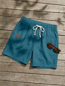 Pantalones Cortos Casuales de Primera Calidad para Hombre, Corte Cómodo, Tela de Lana, 100% Poliéster, Cintura Media, Pantalones Cortos Modernos Antiarrugas, Estilo Urbano - Product Image 5