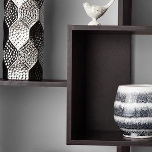 Librería Moderna de 8 Cubos con Acabado Espresso para Sala de Estar - Product Image 3