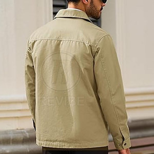 Veste d'hiver en coton 100% de haute qualité, tricotée, avec logo sur le devant, écologique, respirante, REVIBE INDUSTRY, veste décontractée pour homme, personnalisable - Product Image 4
