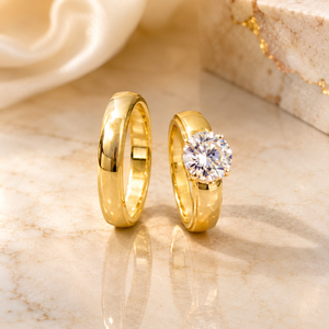 Premium 18K Gold Solitaire <b>CZ</b> Diamond <b>Ring</b> for Women Luxury Wedding Engagement Band Wholesale Jewelry Supplier - Product Image 2