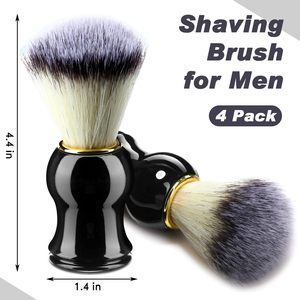 Shaving Set 4pcs Shaving <b>Brush</b> for Men Hand Crafted Shaving <b>Brush</b> Wet Shave Using Shaving Cream Professional Top High Quality - Product Image 2