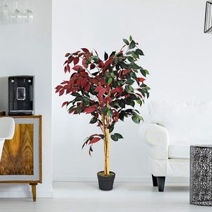 Albero di Ficus Artificiale Alto 1,2 Metri con Vaso da Vivaio - Product Image 1