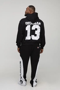 Plus Oversized Boxy <b>Spray</b> Wash 13 Print Hoodie - Product Image 3