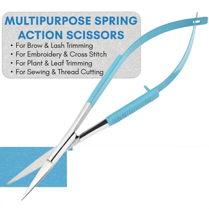 Ciseaux à pointe micro-affûtée à ressort très demandés pour la coupe des cils et des sourcils - Product Image 4