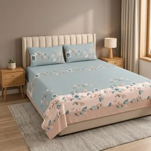 ผ้าคลุมเตียงไมโครไฟเบอร์ 300 เส้นด้าย ทอแน่น ทนทาน เป็นมิตรกับสิ่งแวดล้อม สีเทาและครีม ดีไซน์ทันสมัย น้ำหนักเบา ใช้ได้ทุกฤดู เหมาะสำหรับใช้ในชีวิตประจำวัน - Product Image 5