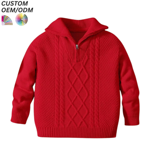 Pull en tricot respirant et écologique pour garçons, mélange polyester/coton, vêtements d'hiver pour enfants, support OEM ODM - Product Image 6