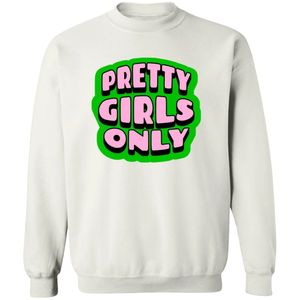 Sudadera de cuello redondo con estampado gráfico exclusivo para chicas, blanca, de manga larga, puños acanalados, informal, de forro polar para mujer, estilo urbano. - Product Image 1