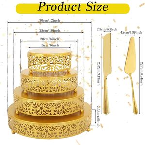 Elegante Soporte Redondo para Pasteles, Ideal para Panaderías y Uso Doméstico, Perfecto para Exhibir Pasteles en Fiestas y Bodas - Product Image 1