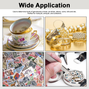 Loupe d'opticien rechargeable 10X avec éclairage LED et UV, verre optique de précision, multifonctionnelle pour bijoutiers, pièces de monnaie et timbres - Product Image 3