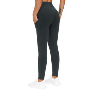 Leggings Deportivos Beazer para Mujer, Cintura Alta, Gruesos, Largos, Elásticos, Lisos, con Bolsillos Laterales, Spandex/Poliéster, Cálidos - Product Image 3