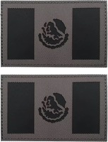 Patch du drapeau du Mexique, rectangulaire, en tissu tissé, brodé, double face, avec fermeture auto-agrippante.