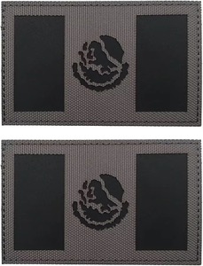 Patch du drapeau du Mexique, rectangulaire, en tissu tissé, brodé, double face, avec fermeture auto-agrippante. - Product Image 5