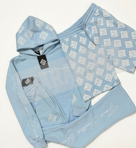 Ensemble streetwear pour homme en molleton respirant tricoté 360g avec broderie personnalisée, sweat à capuche et pantalon de survêtement pour l'hiver - Product Image 2