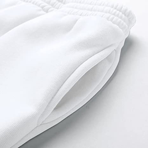 100% Cotton Plus Size Two Piece Tracksuits For <b>Women</b> White Color Breathable Quick Dry Outerwear Casual Hoodie <b>Trouser</b> Sets - Product Image 5