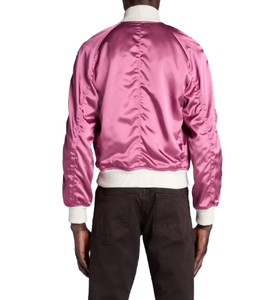 Veste bomber en satin pour homme, grande taille, hiver, broderie personnalisée OEM, vente en gros - Product Image 2