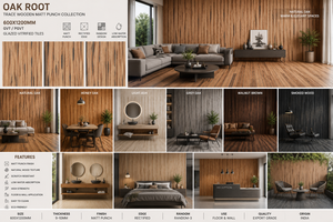 Azulejos de Porcelana con Diseño de Madera Acanalada en Color Ceniza Claro Escandinavo, 600x1200mm, Acabado Mate Premium, GVT PGVT, Vitrificados para Piso y Pared - Product Image 4