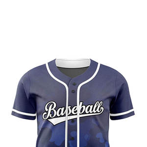 Maillot de baseball personnalisé OEM, uniforme à boutons intégraux par sublimation, tenue d'équipe à séchage rapide, logo frontal, grandes tailles, vente en gros - Product Image 6