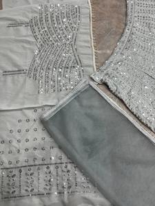 Lehenga Choli de créateur pour mariage avec broderie de sequins, Cancan et Patta en toile, fausse fourrure extensible, tenue de soirée - Product Image 4