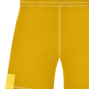 Shorts de rugby jaune moutarde et blanc, taille élastique avec cordon de serrage, uniforme d'équipe géométrique, personnalisable, respirant, pour l'entraînement et le sport - Product Image 3