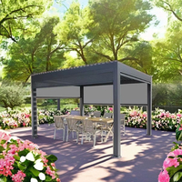 Pergola autoportante moderne en fer, écologique, durable, résistante aux intempéries, certifiée FSC, imperméable, pour jardin et mariages