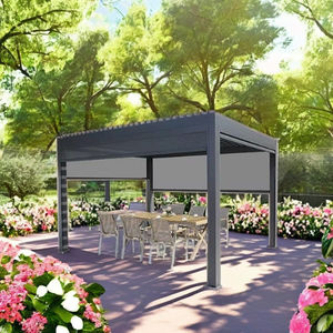Pergola autoportante moderne en fer, écologique, durable, résistante aux intempéries, certifiée FSC, imperméable, pour jardin et mariages - Product Image 2