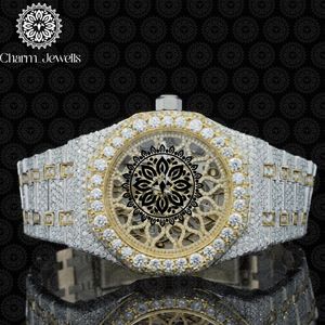 Reloj Mecánico de Lujo para Hombre Charm_Jewells, Caja Tonneau de Acero Inoxidable de 40 mm, Esfera Analógica, Cristal de Zafiro, Diseño Hueco - Product Image 1