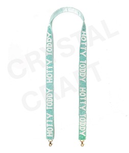 CRYSTAL CRAFT 4681 Vintage Style Beaded Ribbon <b>Strap</b> Hook with Customizable Text Eco-Friendly Handbag Accessories - Product Image 2