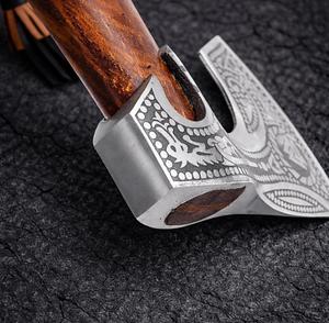 Hacha Vikinga Valhalla Forjada a Mano de la Mejor Calidad, Hacha de Caza Hecha a Mano con Grabado para Supervivencia, con Funda - Product Image 5