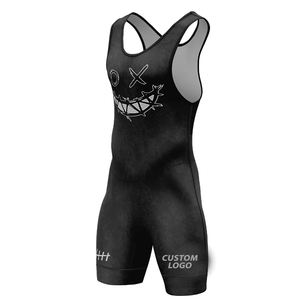 Combinaisons de lutte ultra-légères très tendance, vêtements d'arts martiaux imprimés en spandex et polyester avec col rond, équipement sportif haut de gamme - Product Image 1