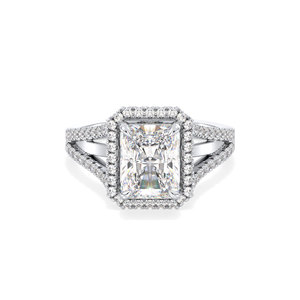 Bague halo en or massif 14K 18K de haute qualité REYES avec diamants de laboratoire HPHT CVD pour femmes, diamants certifiés IGI, bijoux fins - Product Image 5