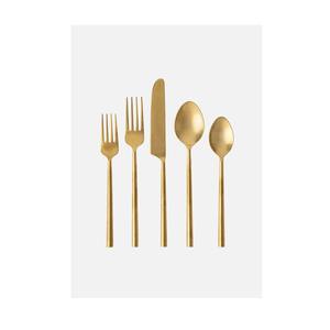 Juego de cubiertos metálicos de alta calidad en tonos cálidos, ideal para cenas familiares, reuniones y ocasiones especiales. - Product Image 6