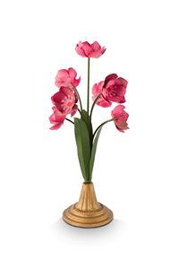 Antiqued Gold Metal Flower Candlestick Decorative <b>Candle</b> Holder Floral Design Table Centerpiece Home Decor - Product Image 2
